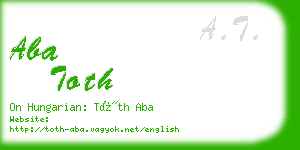 aba toth business card